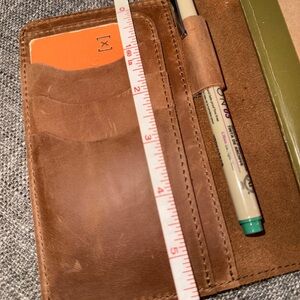 Brown Leather Wallet with Pen Holder